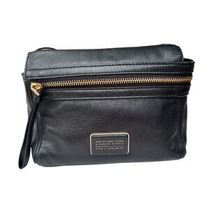 Marc Jacobs Black Crossbody Bag with Gold Accents